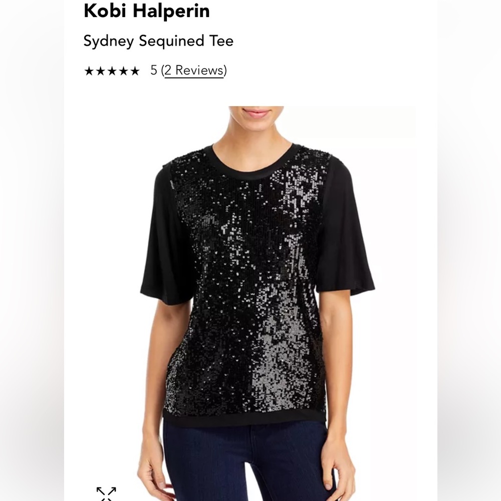 Kobi Halperin Sydney Sequin Top Blouse Size XS